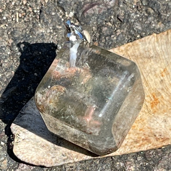 Garden Quartz Phantom Quartz Pendant Set of 2 pieces Crystal Natural Gemstone - Picture 13 of 16